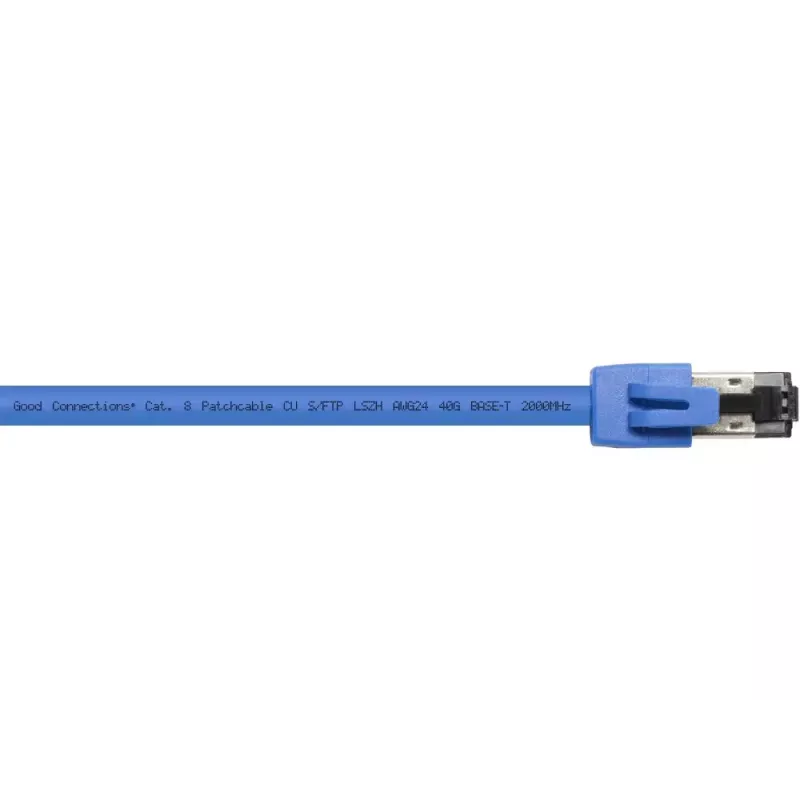 Networking Cable Alcasa 8080-100B 10m Cat8.1 S/FTP Blue