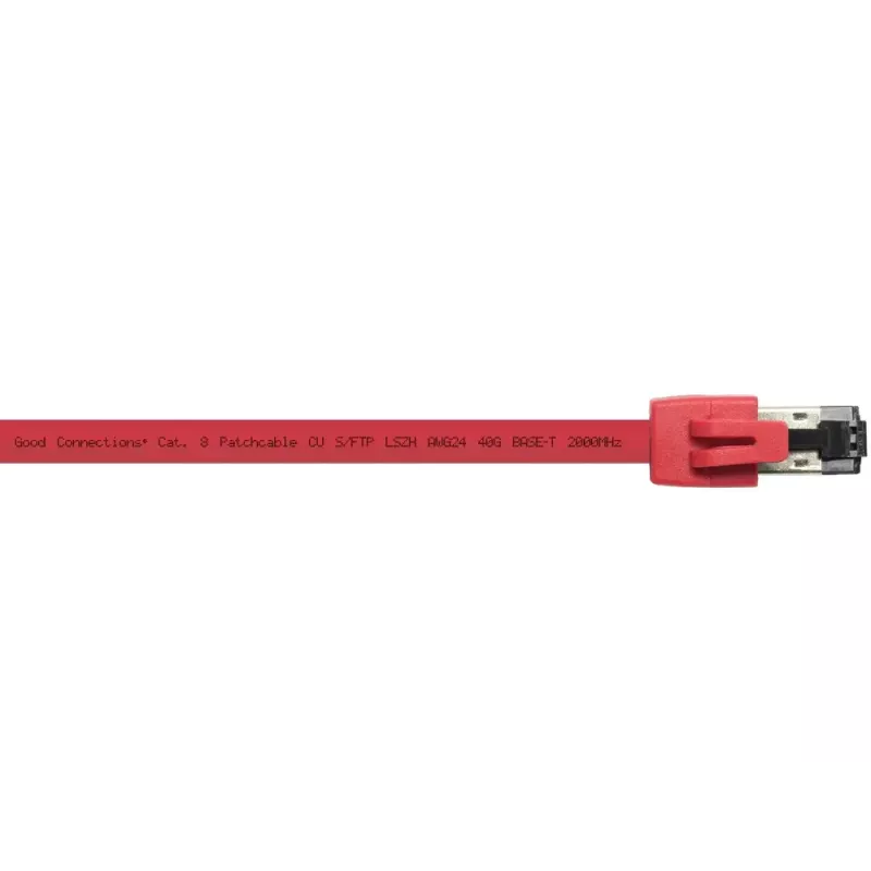 Networking Cable Alcasa 8080-075R Red 7.5m Cat8.1 S/FTP