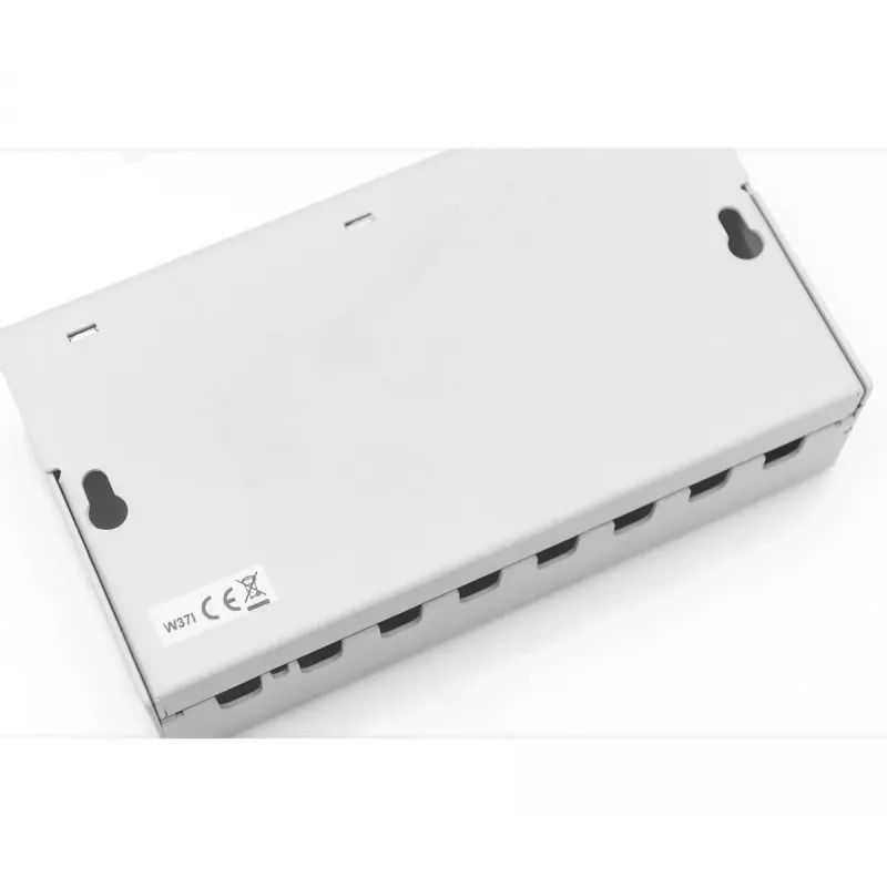 Patch panel DIGITUS Desktop modular blank, shielded, 8-port, steel, grey, wall-mount