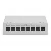 Patch panel DIGITUS Desktop modular blank, shielded, 8-port, steel, grey, wall-mount