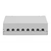 Patch panel DIGITUS Desktop modular blank, shielded, 8-port, steel, grey, wall-mount