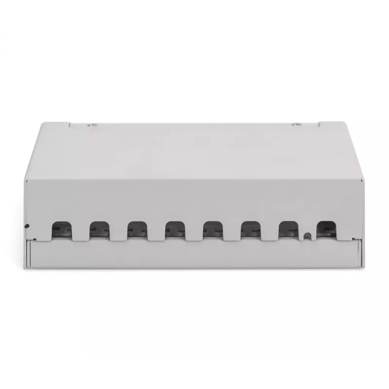 Patch panel DIGITUS Desktop modular blank, shielded, 8-port, steel, grey, wall-mount