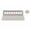 Patch panel DIGITUS Desktop modular blank, shielded, 8-port, steel, grey, wall-mount