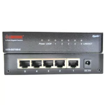 Unmanaged Network Switch Longshine LCS-GS7105-E — 5 x Gigabit RJ-45 Ports, Black