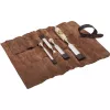 Chisel set Kirschen 1151002 — 4 pcs with leather bag, sizes 10, 16, 20, 26 mm