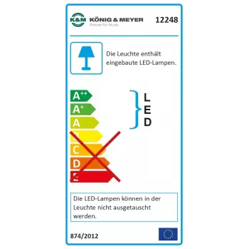 Music Stand Light König & Meyer 12248-000-55 LED Battery AC Black