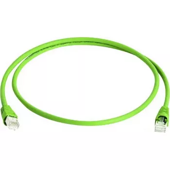 Patch cable Telegaertner MP8 FS 600 — SFTP Cat.7, RJ‑45 male to male, 5.0 m, green