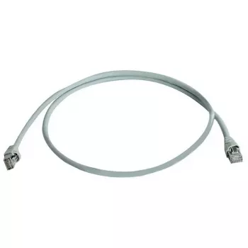 Network patch cable Telegaertner Cat6a SF/UTP (S-FTP) 0.25 m, RJ45–RJ21, nickel contacts, grey