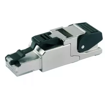 Telegärtner MFP8 T568 A Cat.6A RJ-45 connector, black/silver