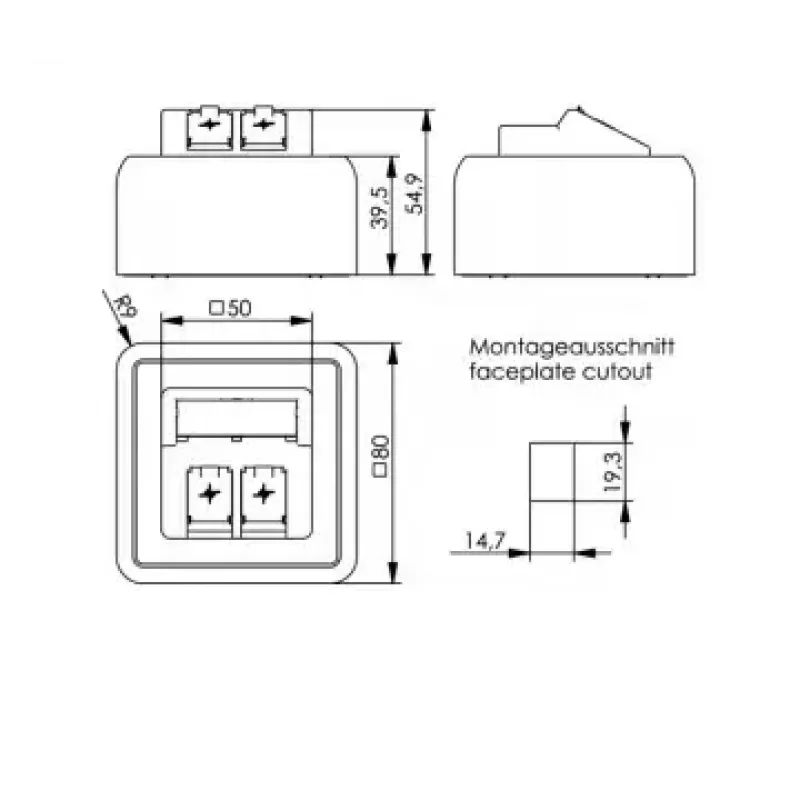 Socket outlet Telegärtner H02000A0092 White