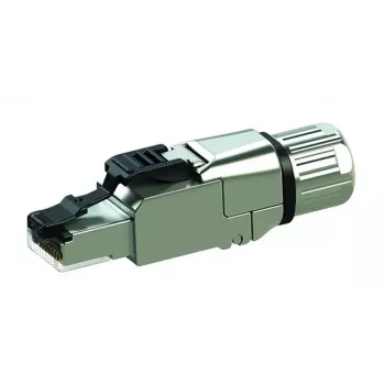 Telegärtner RJ-45 wire connector J00026A5000 for Cat6a cables, silver finish