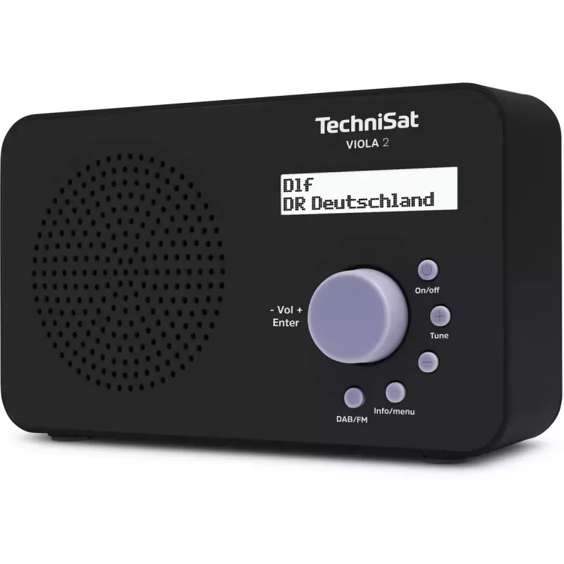Portable radio TECHNISAT VIOLA 2 – DAB+ & FM, LCD display, 1 W, 3.5 mm jack, black