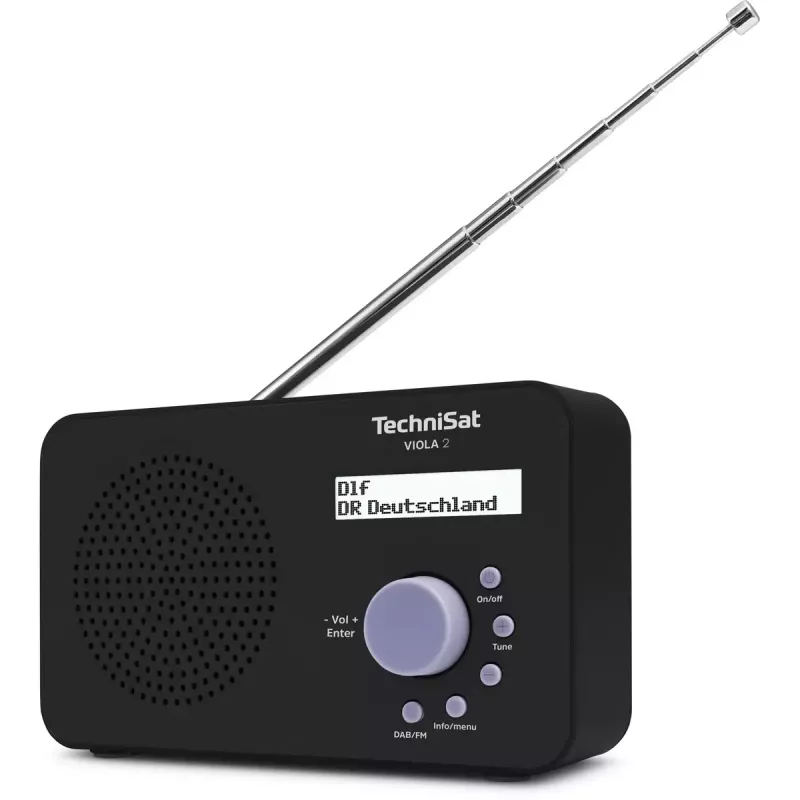 Portable radio TECHNISAT VIOLA 2 – DAB+ & FM, LCD display, 1 W, 3.5 mm jack, black