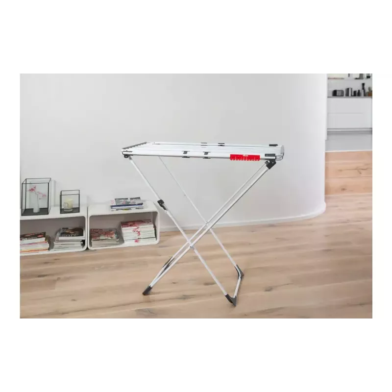 Floor-standing drying rack VILEDA Doble 157246 — aluminium & steel, 22 m drying space, foldable, 209 cm length