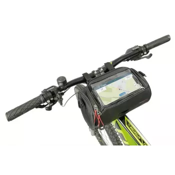 Bicycle bag TROIKA BKB30/BK Front 4 L Nylon PVC Tarpaulin Black