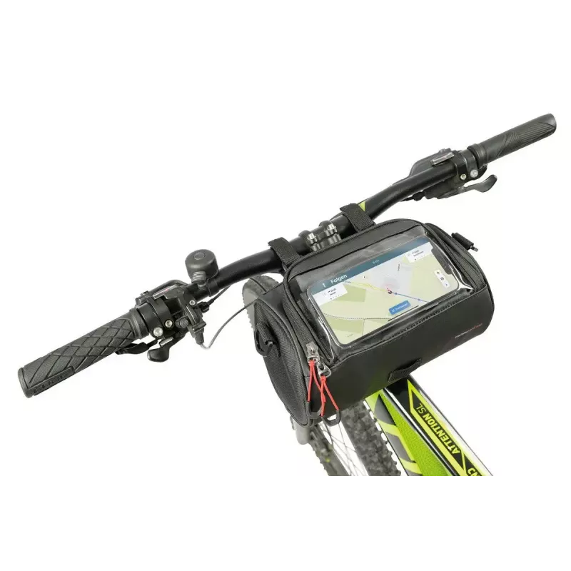 Bicycle bag TROIKA BKB30/BK Front 4 L Nylon PVC Tarpaulin Black