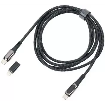 Charging Cable TROIKA SPEEDY XL black – USB charging and data cable, model CBL20/BK