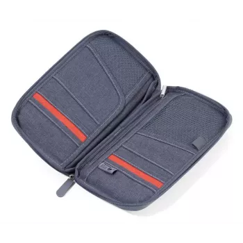 Document pouch TROIKA SAFE FLIGHT Grey Polyester
