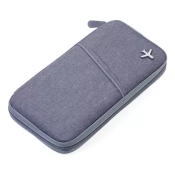 Document pouch TROIKA SAFE FLIGHT Grey Polyester