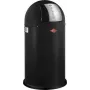 Waste bin Wesco Pushboy 50 l, black matte, pedal-free push-top lid