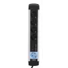 Power Extension Olympia MS 2500 1.5m 5 AC Outlets Indoor Black Silver