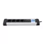 Power Extension Olympia MS 2500 1.5m 5 AC Outlets Indoor Black Silver