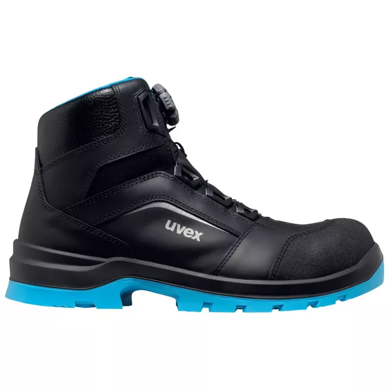 Safety Boots Uvex xenova BOA S1P Unisex Adult Black Blue Leather PU