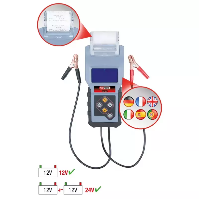 Battery Tester KS Tools 550.1646 Black Blue 1.5 kg