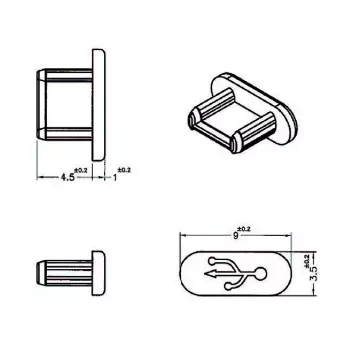 Socket safety cover USB Micro-B DeLOCK 64007