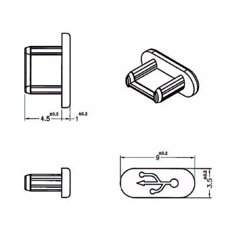 Socket safety cover USB Micro-B DeLOCK 64007