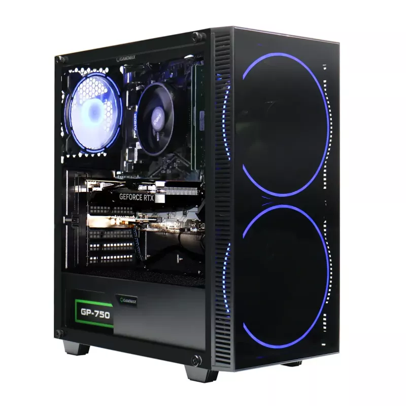 Desktop PC Hyrican GAMEMAX Black Hole 7811 — Intel Core i5-14400F, 16GB DDR5, 1TB SSD, GeForce RTX 5060 Ti, Windows 11