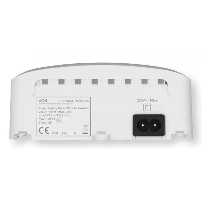 Floor Heating Controller 8-channel motorised, eQ-3 Homematic IP, digital thermostat (RF, AC 230 V)