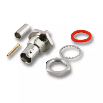 BNC wire connector EFB Elektronik 52515.1, silver finish