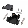 Wire connector EFB Elektronik 29520.1 — D-sub 15-pin, plastic, black, outer Ø 8 mm, 31×32 mm