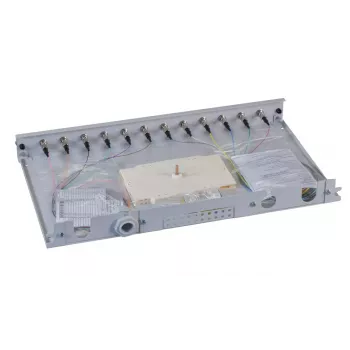 Patch panel 1U EFB Elektronik B71006.12OM4 — ST fiber connectors, metal, 483×44.5×244 mm