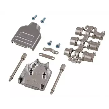 Wire connector EFB Elektronik D-Sub 15-pin 29471.1, zinc silver, 33×47 mm, Ø 1.3 cm