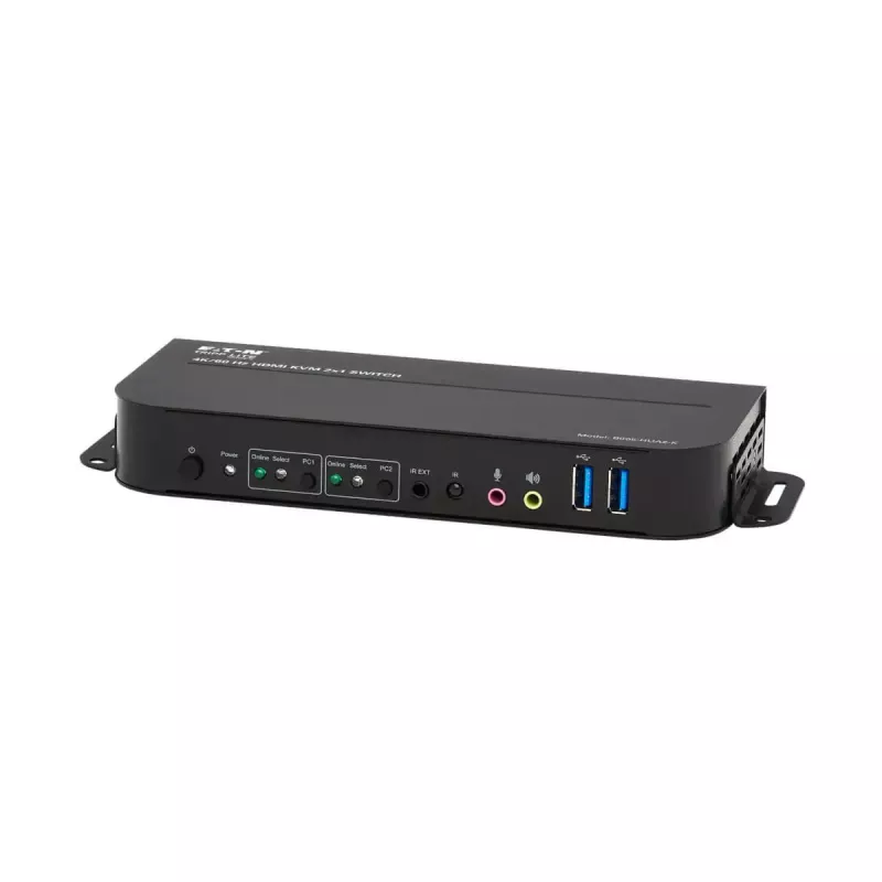 KVM switch 2-port HDMI/USB Tripp Lite B005-HUA2-K — 4K 60 Hz, HDR, HDCP 2.2, IR, USB sharing, 1.2 m cables
