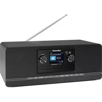 TECHNISAT DigitRadio 372 CD IR black — DAB+/FM digital radio with CD player and infrared remote
