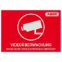 Warning Sign ABUS AU1420 Rectangular Red White Self Adhesive
