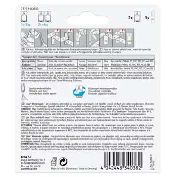 Universal indoor storage hook Tesa 77762-00000-01 — white, pack of 2