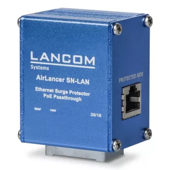 Lancom Systems AirLancer SN-LAN Gigabit Ethernet PoE Injector 1000 Mbit/s, 1.2 A, Aluminium, Blue