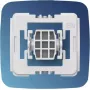 Adapter for Gira new generation light switch eQ-3 Homematic IP — buttons, wireless, white plastic, 55×21×51 mm