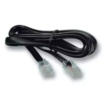 Signal cable EFB Elektronik K2402SW.20, 20 m, RJ-10 male–male, black