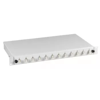 Patch panel EFB Elektronik BA71901.12OM4 — 12‑port LC, OM4, grey, 483×44.5×244 mm