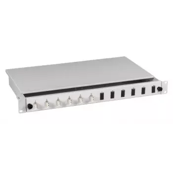 Patch panel EFB Elektronik BA71901.12OM4 — 12‑port LC, OM4, grey, 483×44.5×244 mm