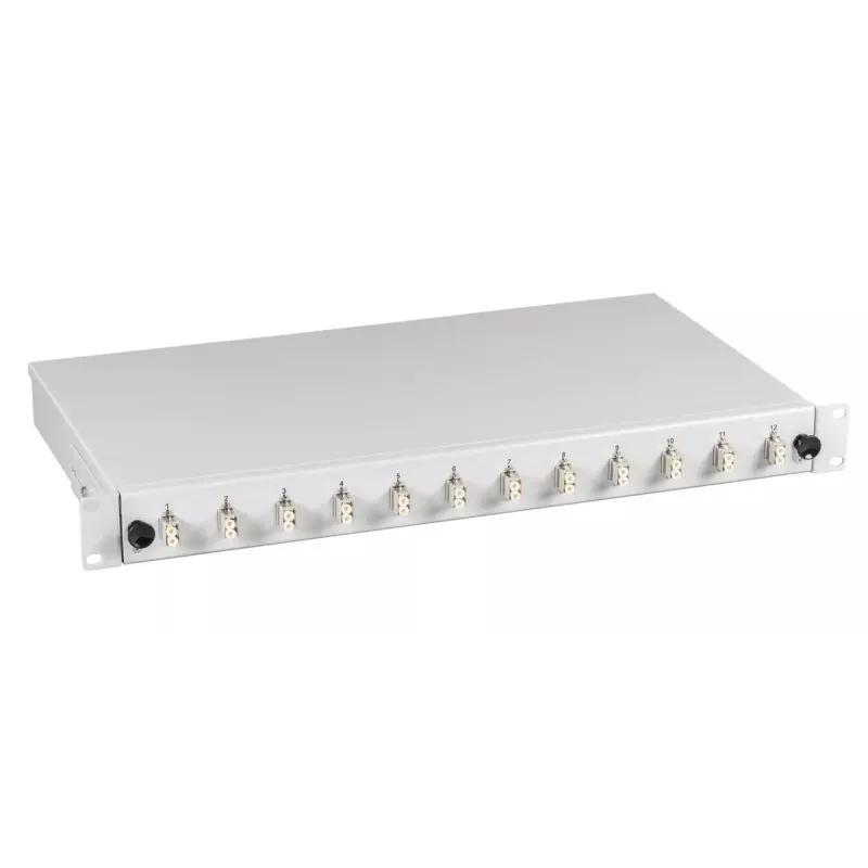 Patch panel EFB Elektronik BA71921.12 — fiber LC, 0U, grey, 483×44.5×244 mm