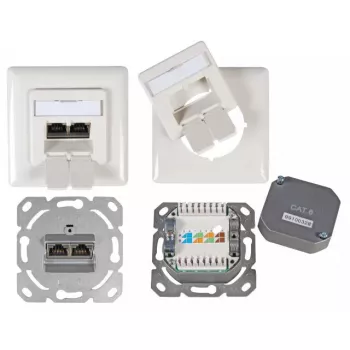 Socket outlet 2 x RJ-45 EFB Elektronik ET-25211.2V1