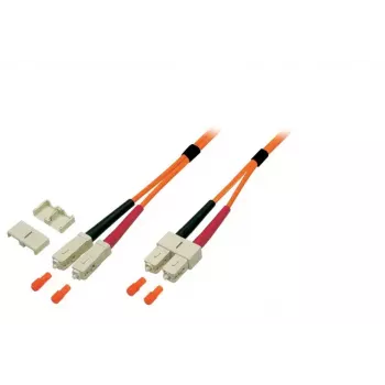 Fibre optic cable EFB Elektronik O6413.25 — OM2 50µm, SC–SC, 25 m, full duplex, orange