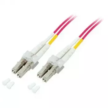 Fibre optic duplex patch cable EFB Elektronik LC–LC 0.5 m OM4 50/125 µm violet