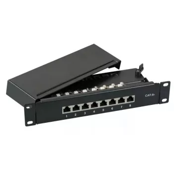 Patch panel EFB Elektronik 37737SW.8 RJ-45 10000 Mbit/s Black 1U